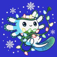 Axolotl Christmas Lights Xmas Tree Pajamas Visor