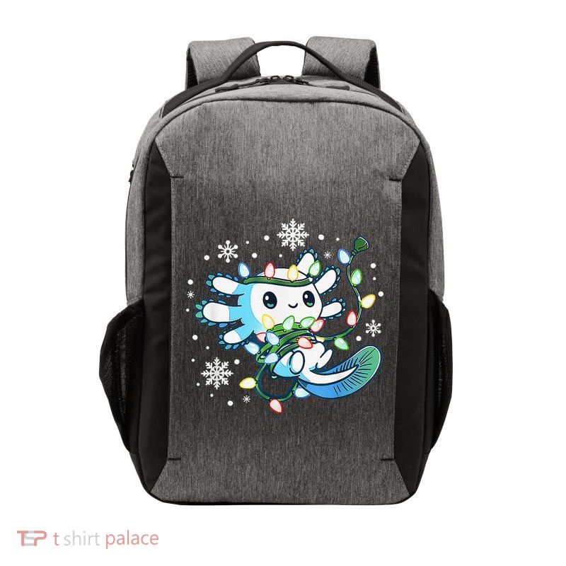 Axolotl Christmas Lights Xmas Tree Pajamas Vector Backpack