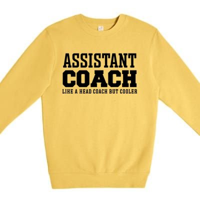 Assistant Coach Like A Head Coach But Cooler Premium Crewneck Sweatshirt