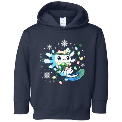 Axolotl Christmas Lights Xmas Tree Pajamas Toddler Hoodie