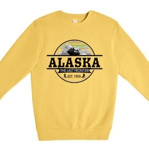 Alaska Cruise Last Frontier Family Group Trip Gift Premium Crewneck Sweatshirt