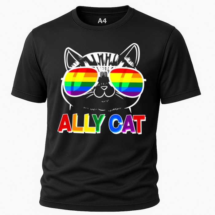 Ally Cat LGBT Pride Cooling Performance Crew T-Shirt