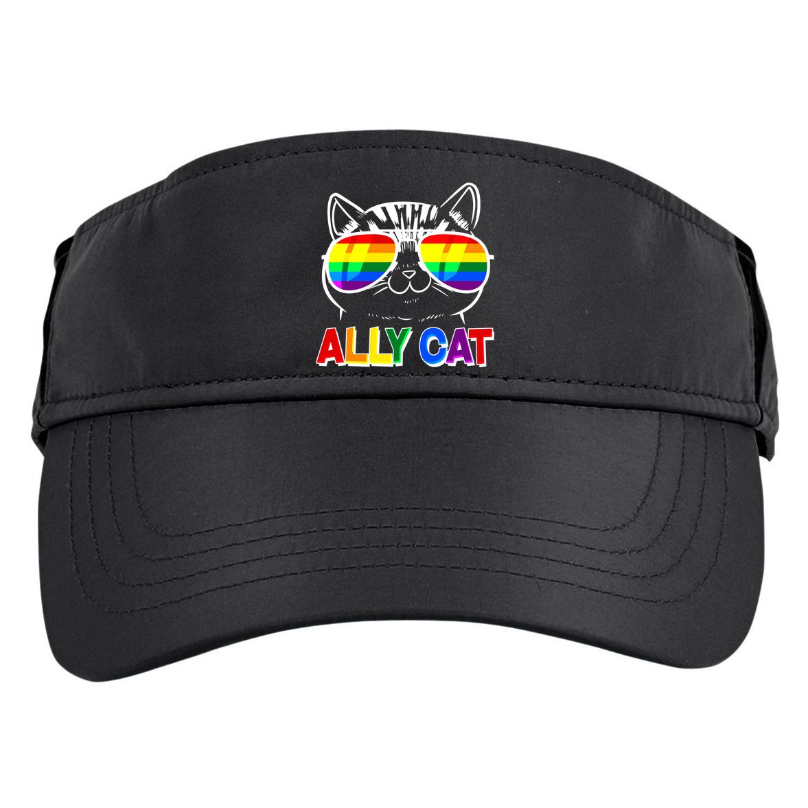 Ally Cat LGBT Pride Adult Drive Performance Visor