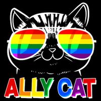 Ally Cat LGBT Pride Drawstring Bag
