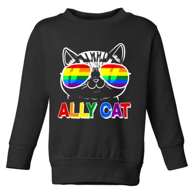 Ally Cat LGBT Pride Toddler Sweatshirt