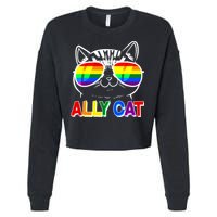 Ally Cat LGBT Pride Cropped Pullover Crew