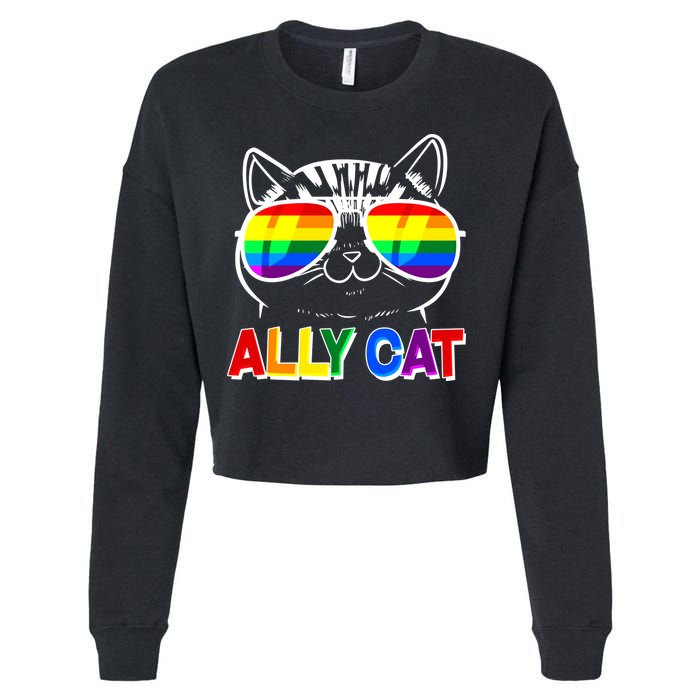 Ally Cat LGBT Pride Cropped Pullover Crew