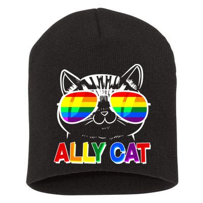 Ally Cat LGBT Pride Short Acrylic Beanie