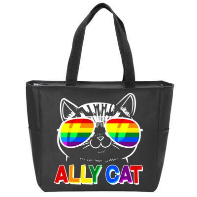 Ally Cat LGBT Pride Zip Tote Bag