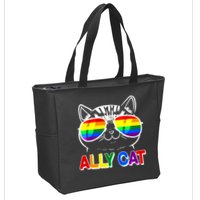 Ally Cat LGBT Pride Zip Tote Bag