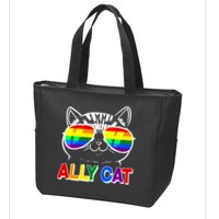 Ally Cat LGBT Pride Zip Tote Bag