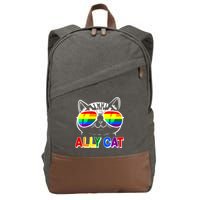 Ally Cat LGBT Pride Cotton Canvas Backpack