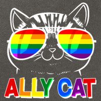 Ally Cat LGBT Pride Cotton Canvas Backpack