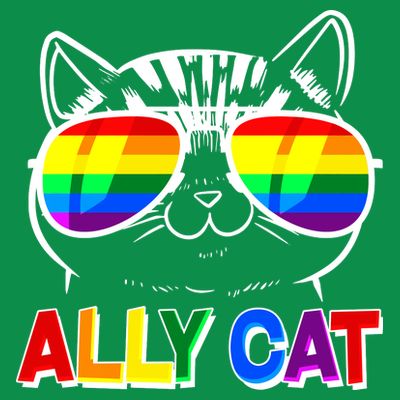 Ally Cat LGBT Pride T-Shirt