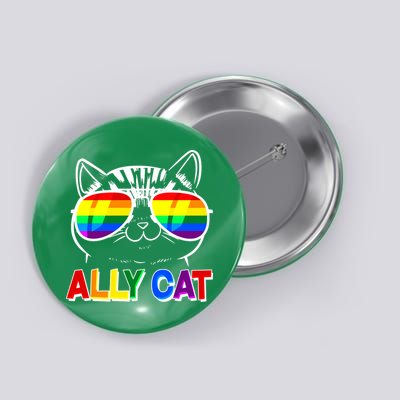 Ally Cat LGBT Pride Button