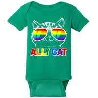 Ally Cat LGBT Pride Baby Bodysuit