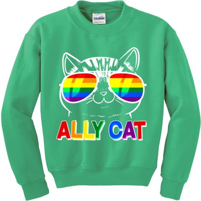 Ally Cat LGBT Pride Kids Sweatshirt