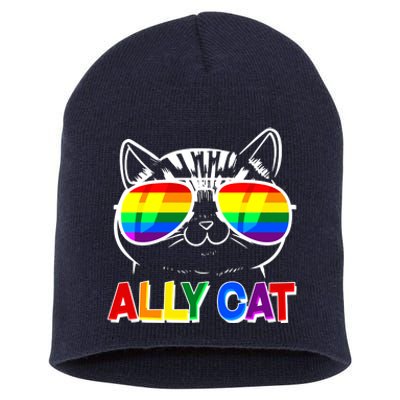 Ally Cat LGBT Pride Short Acrylic Beanie