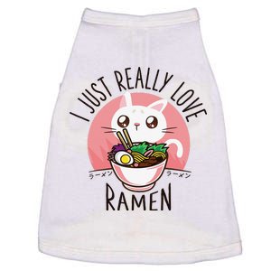 Anime Cat Love Ramen Japanese Noodles Kawaii Doggie Tank