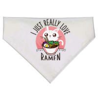 Anime Cat Love Ramen Japanese Noodles Kawaii USA-Made Doggie Bandana