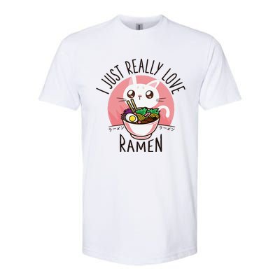 Anime Cat Love Ramen Japanese Noodles Kawaii Softstyle® CVC T-Shirt