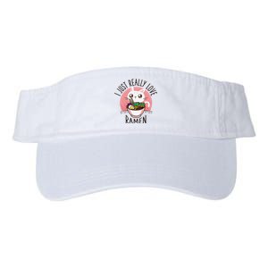 Anime Cat Love Ramen Japanese Noodles Kawaii Valucap Bio-Washed Visor