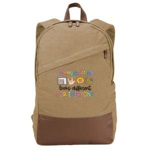 Autism Communication Looks Different For Everyone Cotton Canvas Backpack