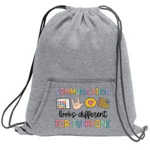 Autism Communication Looks Different For Everyone Sweatshirt Cinch Pack Bag