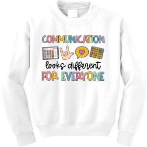 Autism Communication Looks Different For Everyone Kids Sweatshirt