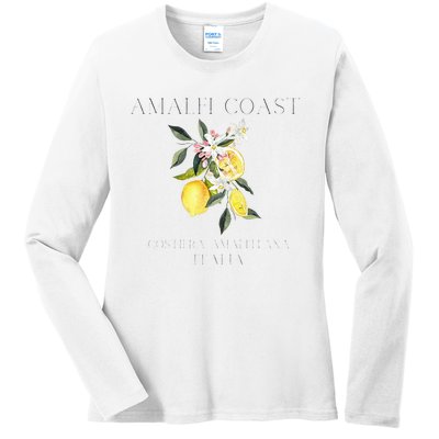 Amalfi Coast Lemons Amalfi Italy Ladies Long Sleeve Shirt