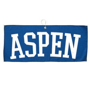 Aspen College Logo Large Microfiber Waffle Golf Towel