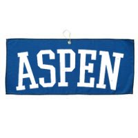 Aspen College Logo Large Microfiber Waffle Golf Towel