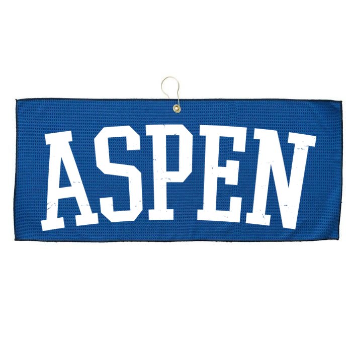 Aspen College Logo Large Microfiber Waffle Golf Towel