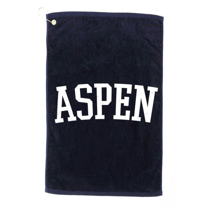 Aspen College Logo Platinum Collection Golf Towel