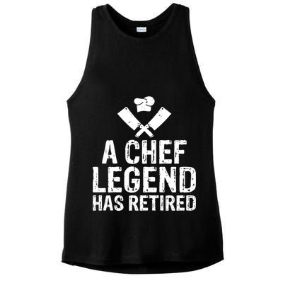 A Chef Legend Has Retired Kitchen Culinary Cook Gift Ladies PosiCharge Tri-Blend Wicking Tank