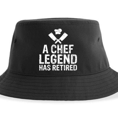 A Chef Legend Has Retired Kitchen Culinary Cook Gift Sustainable Bucket Hat