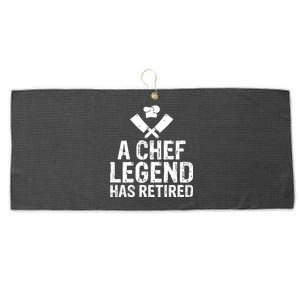 A Chef Legend Has Retired Kitchen Culinary Cook Gift Large Microfiber Waffle Golf Towel