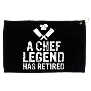 A Chef Legend Has Retired Kitchen Culinary Cook Gift Grommeted Golf Towel