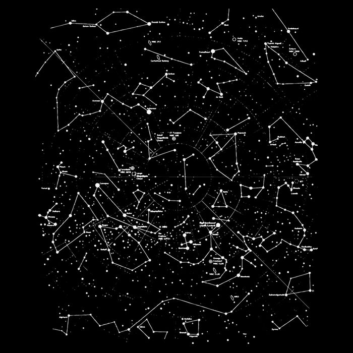 Astronomy Constellations Map, Stars Galaxy Celestial Mousepad