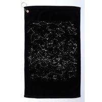 Astronomy Constellations Map, Stars Galaxy Celestial Golf Towel