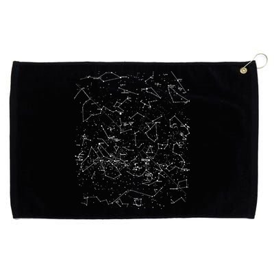 Astronomy Constellations Map, Stars Galaxy Celestial Grommeted Golf Towel