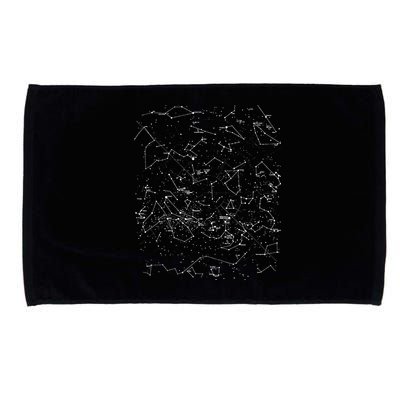 Astronomy Constellations Map, Stars Galaxy Celestial Microfiber Hand Towel