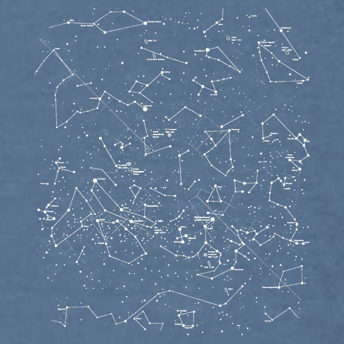 Astronomy Constellations Map, Stars Galaxy Celestial Garment-Dyed Sweatshirt