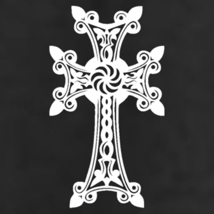 Arian Cross Meaningful Gift Aria Khachkar Meaningful Gift Cross Stone Symbol Mea 7 Panel Mesh Trucker Snapback Hat
