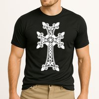 Arian Cross Meaningful Gift Aria Khachkar Meaningful Gift Cross Stone Symbol Mea Cooling Performance Crew T-Shirt