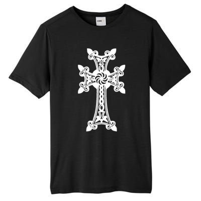 Arian Cross Meaningful Gift Aria Khachkar Meaningful Gift Cross Stone Symbol Mea Tall Fusion ChromaSoft Performance T-Shirt