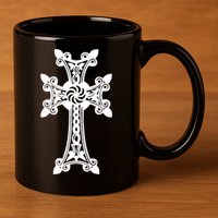 Arian Cross Meaningful Gift Aria Khachkar Meaningful Gift Cross Stone Symbol Mea 11oz C Handle Ceramic Mug