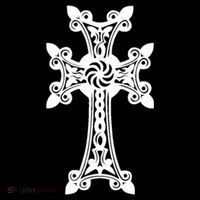 Arian Cross Meaningful Gift Aria Khachkar Meaningful Gift Cross Stone Symbol Mea Cooling Performance Long Sleeve Crew