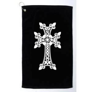 Arian Cross Meaningful Gift Aria Khachkar Meaningful Gift Cross Stone Symbol Mea Platinum Collection Golf Towel