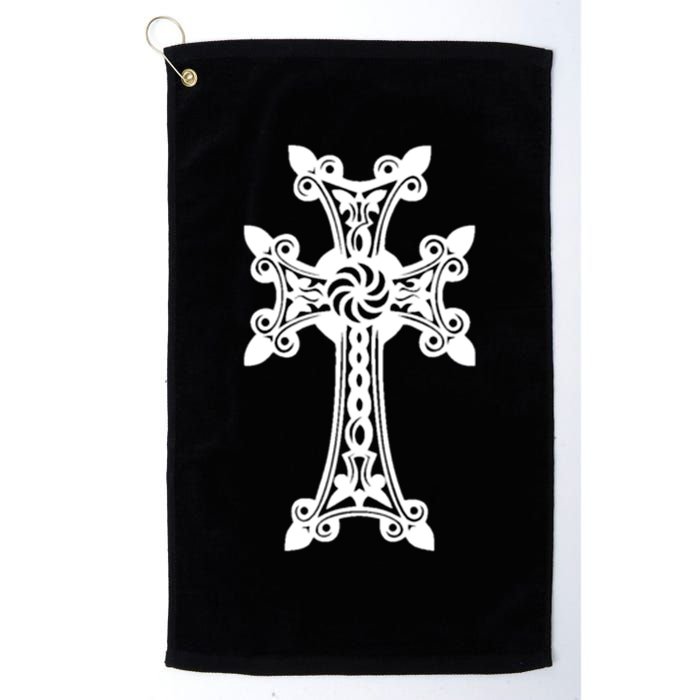 Arian Cross Meaningful Gift Aria Khachkar Meaningful Gift Cross Stone Symbol Mea Golf Towel